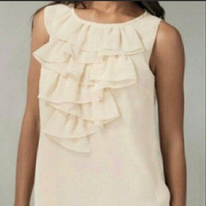 CAbi La Femme Cascading Ruffle Sleeveless Tank